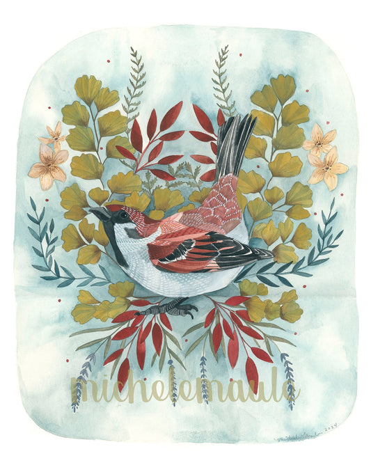 8x10 Print - Brown Sparrow