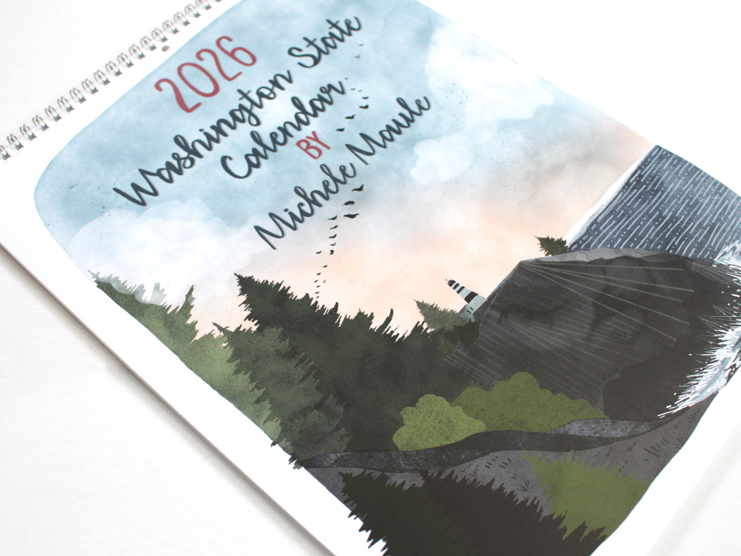 2026 Illustrated Washington State Wall Calendar