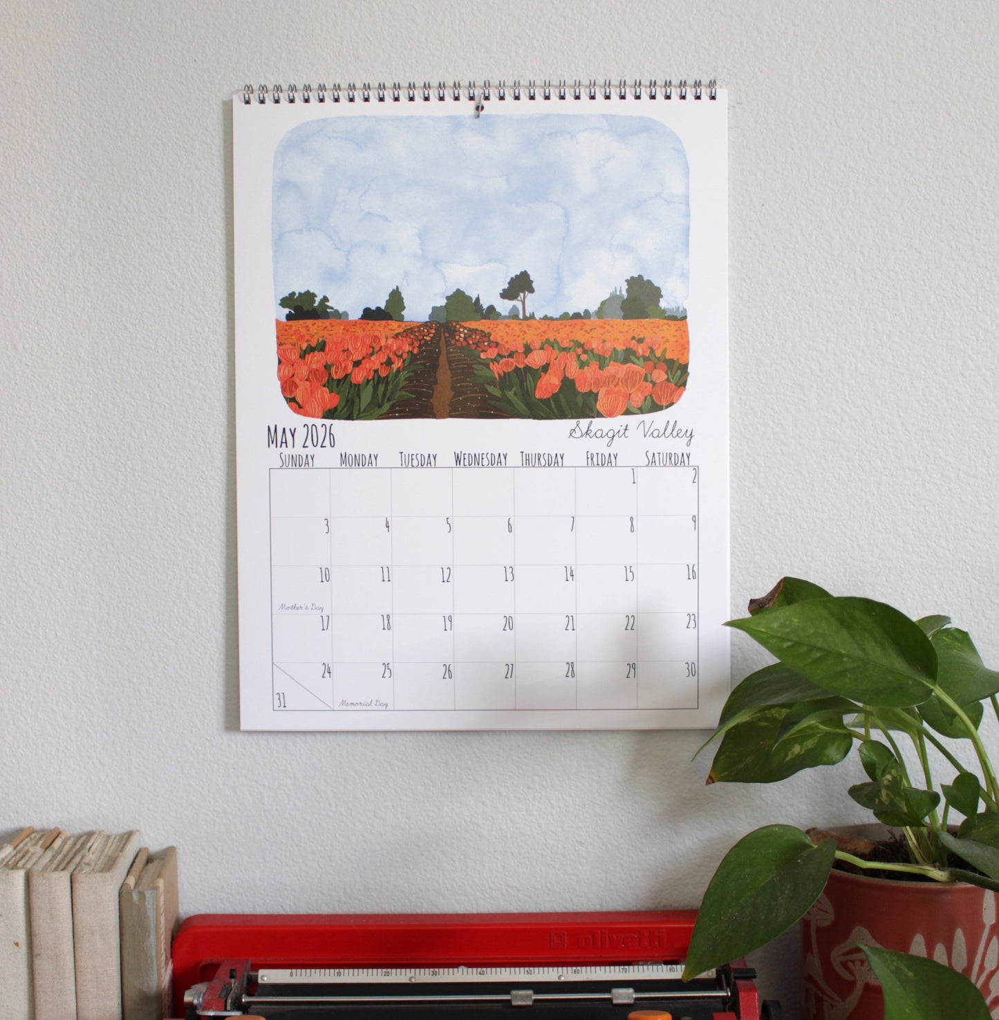 2026 Illustrated Washington State Wall Calendar