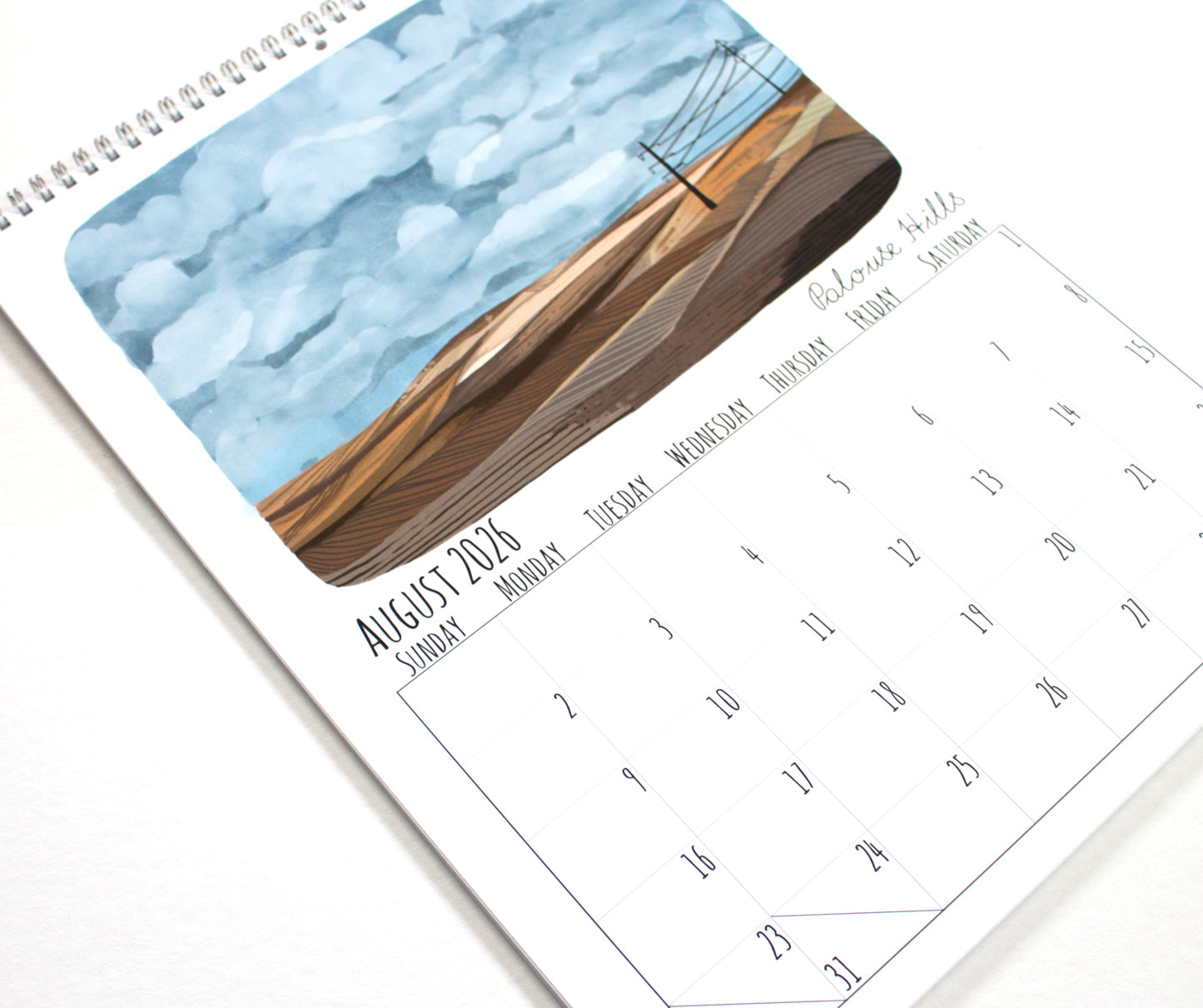 2026 Illustrated Washington State Wall Calendar