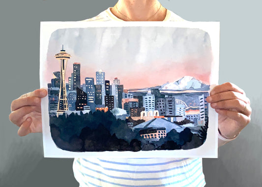 11x14 Print - Seattle Washington Landscape