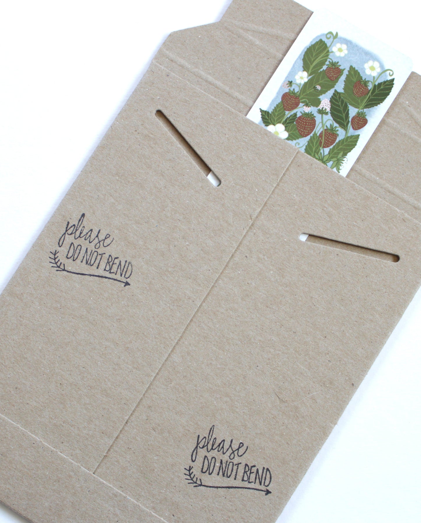 Mouse and Strawberries Illustrated Bookmark