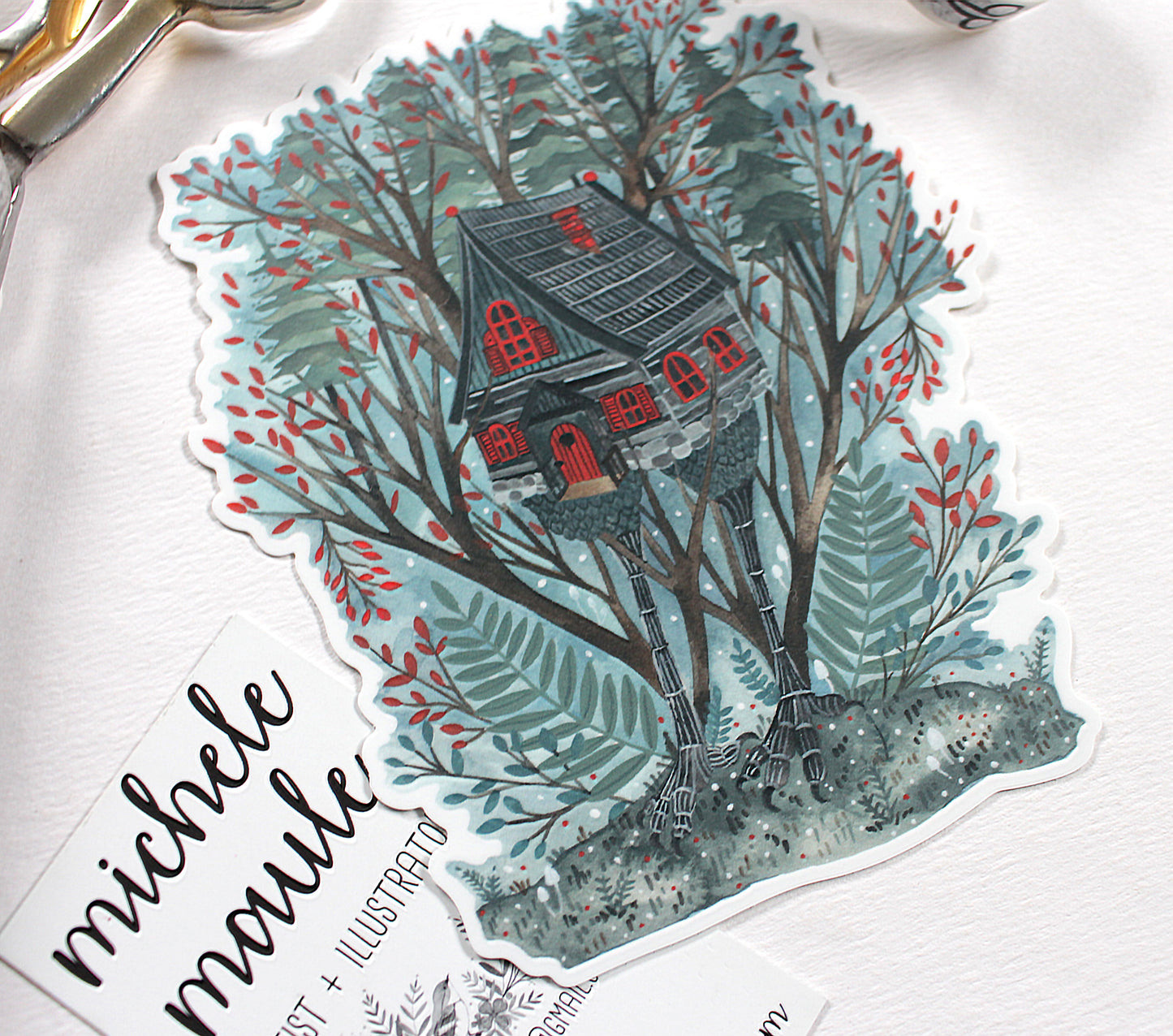 Vinyl Sticker - Baba Yaga's House