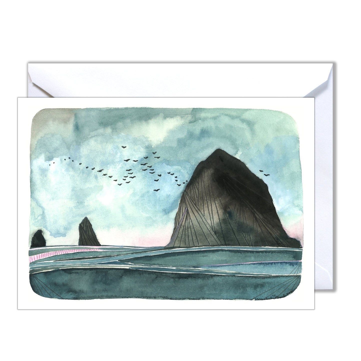 Greeting Card - Haystack Rock