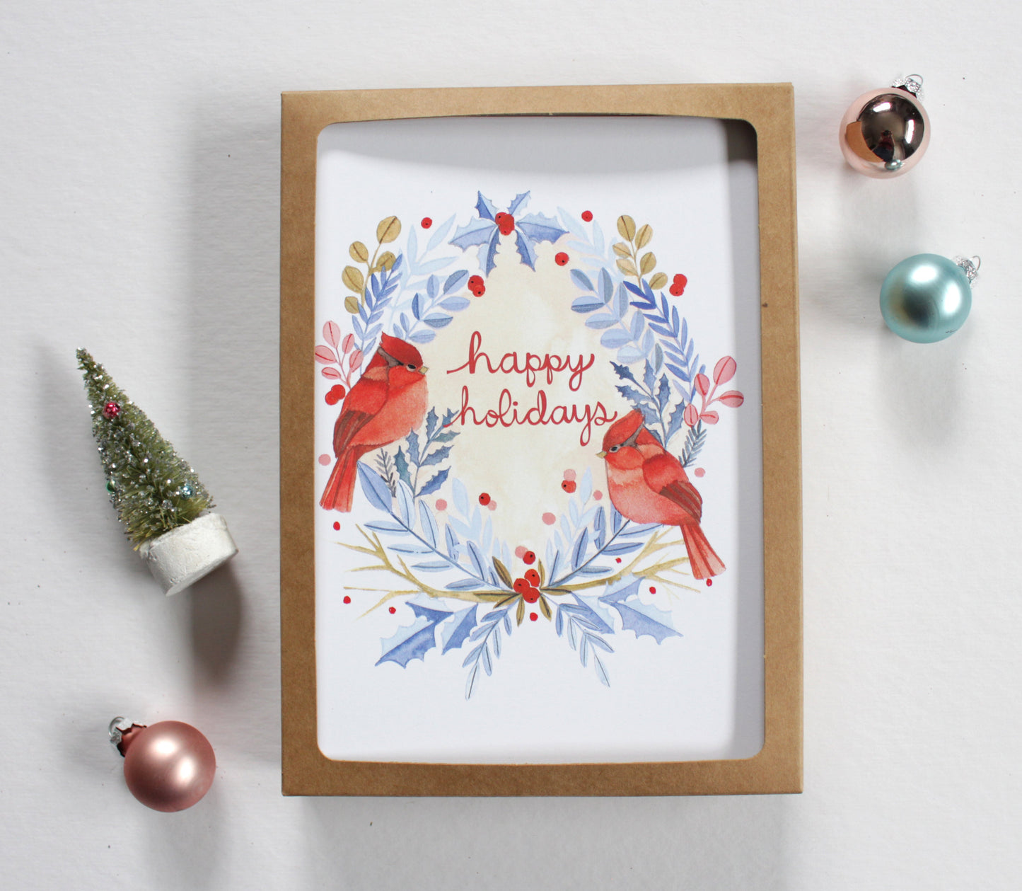 Set of Five Cardinal Holiday Cards