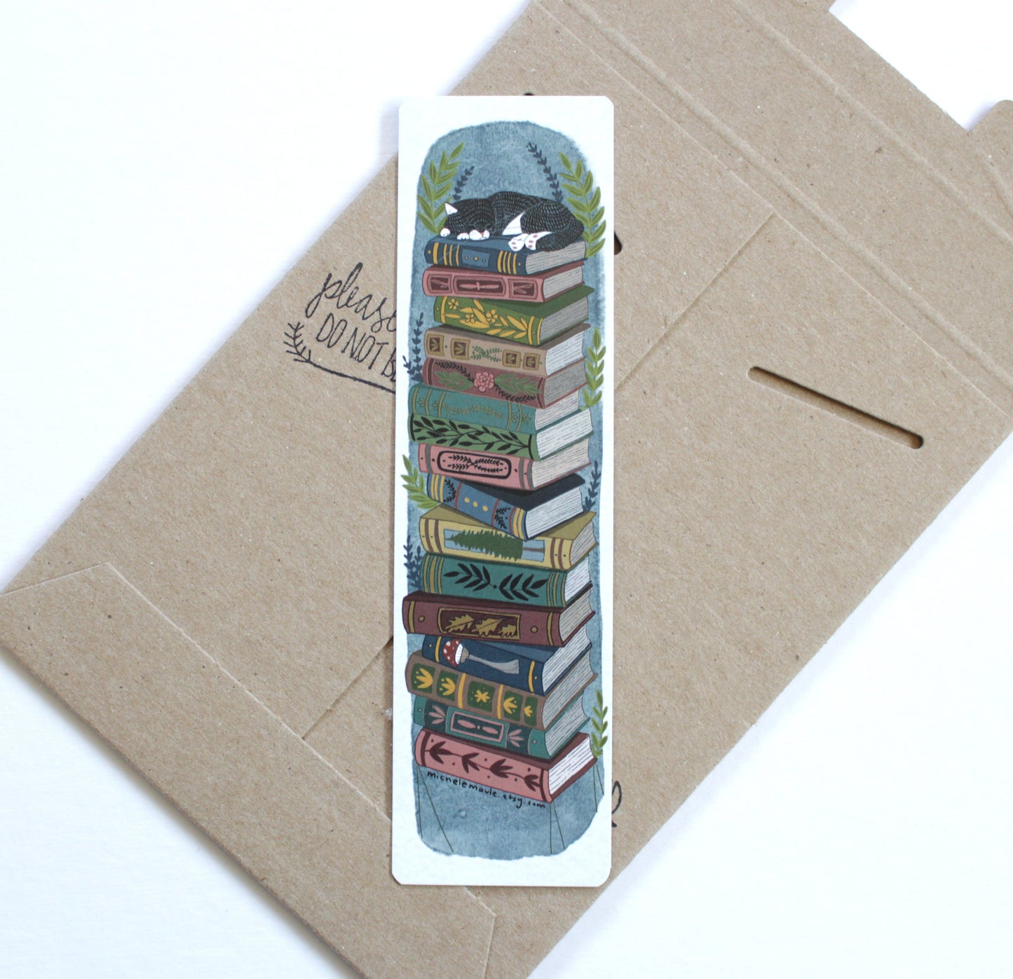 Cozy Cat Illustrated Bookmark