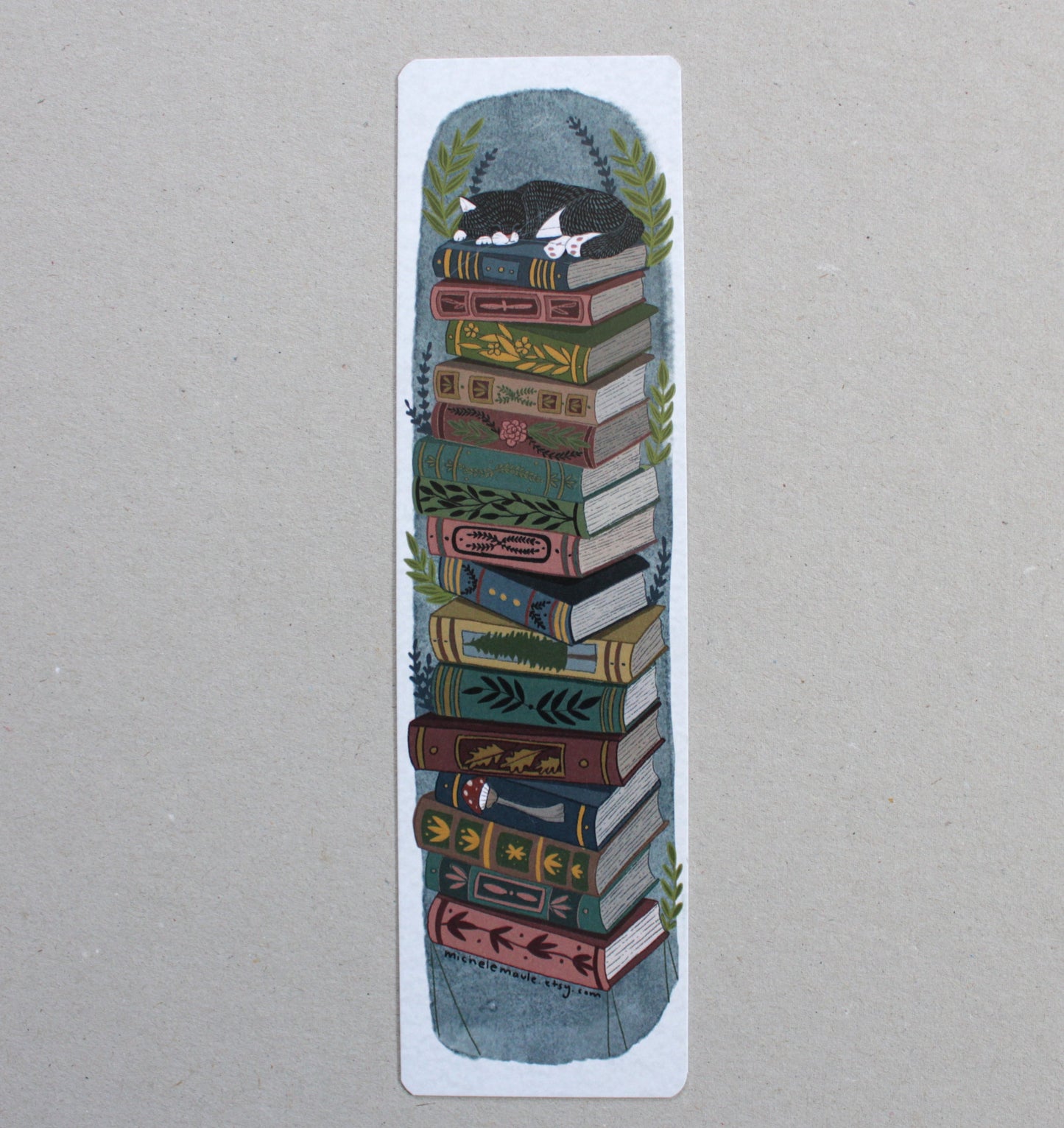 Cozy Cat Illustrated Bookmark