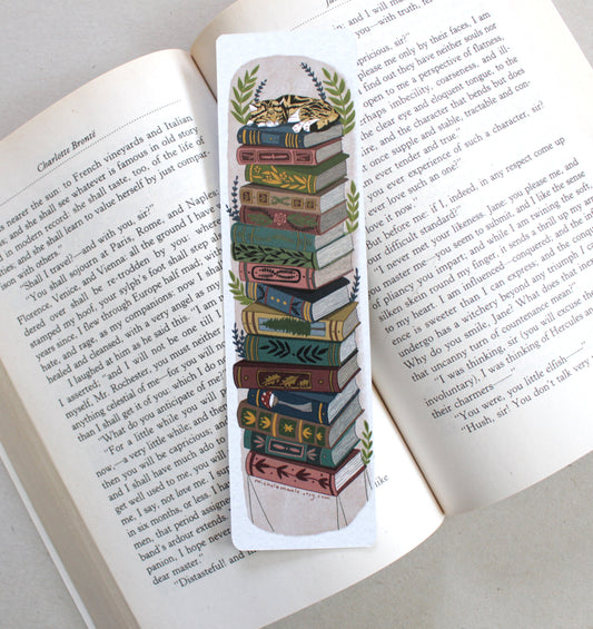 Cozy Cat Illustrated Bookmark