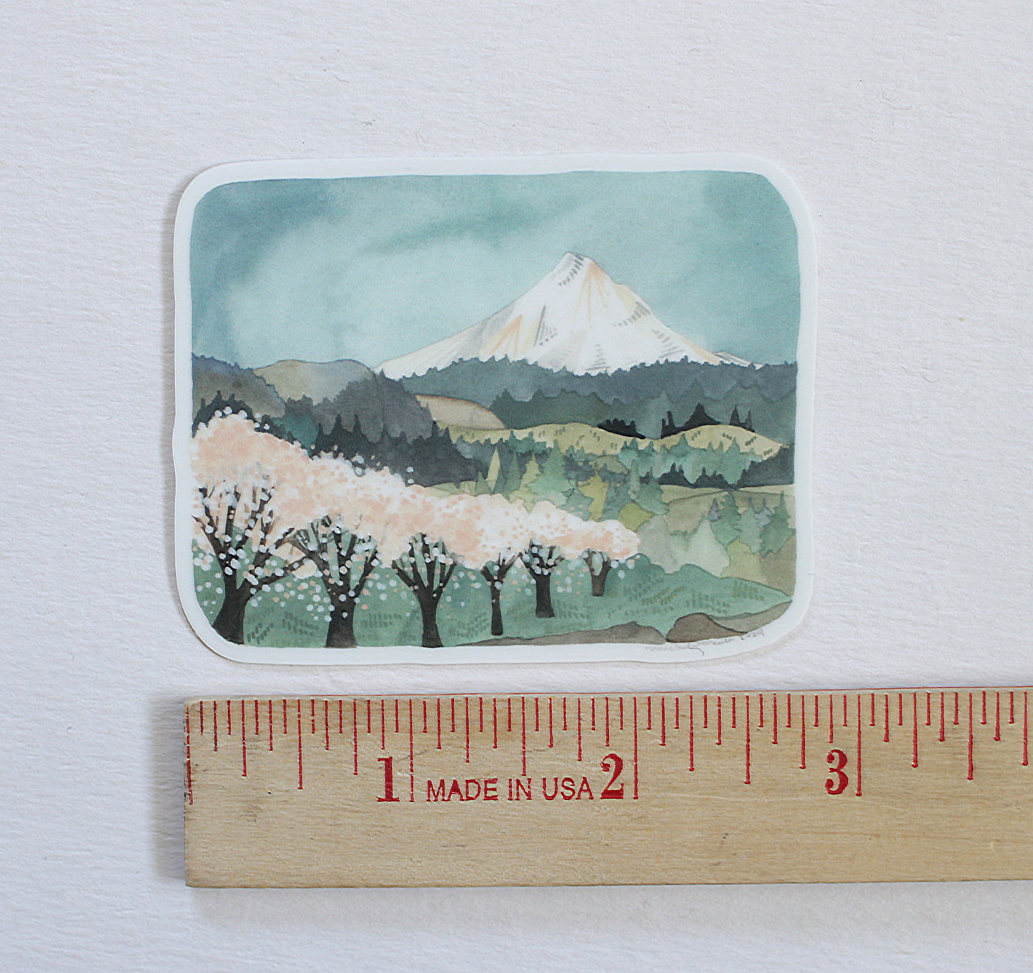 Set of Three Vinyl Stickers - Three Views of Mt Hood