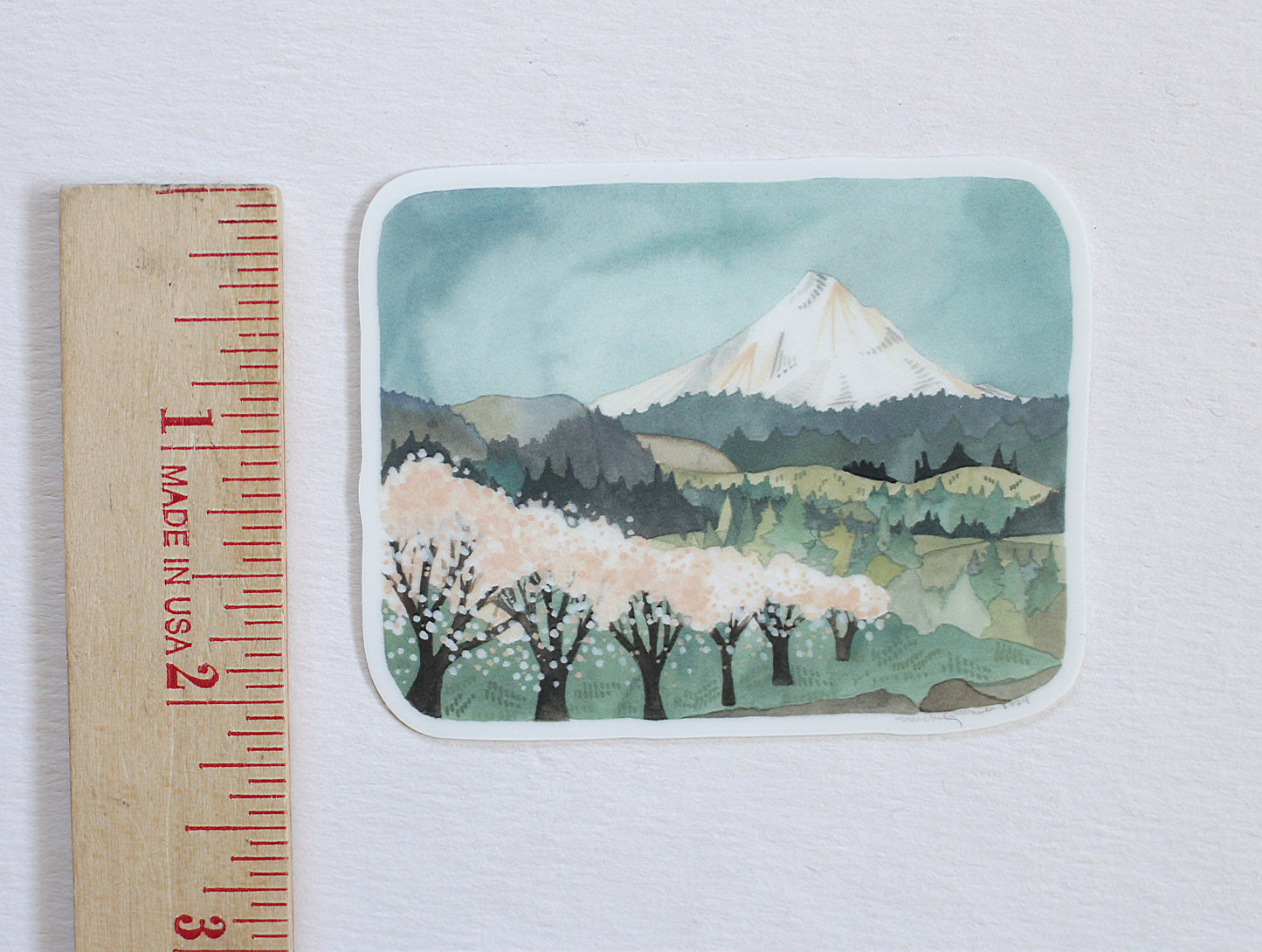 Set of Three Vinyl Stickers - Three Views of Mt Hood