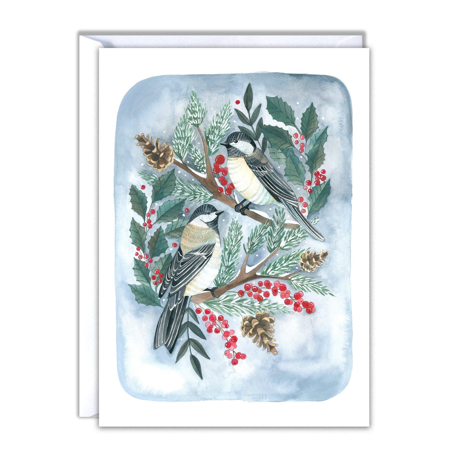 Holiday Card - Winter Chickadees