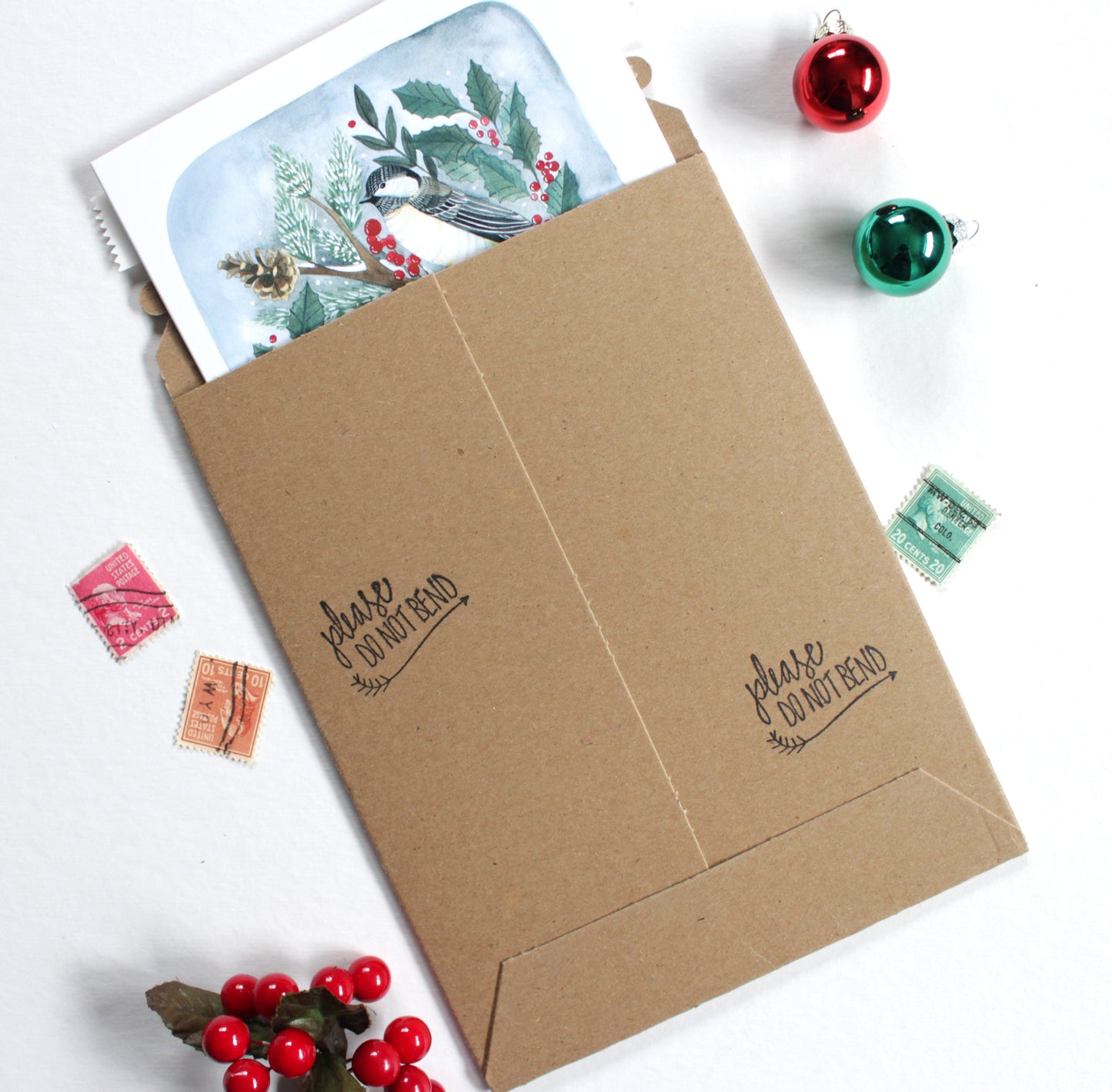 Holiday Card - Winter Chickadees