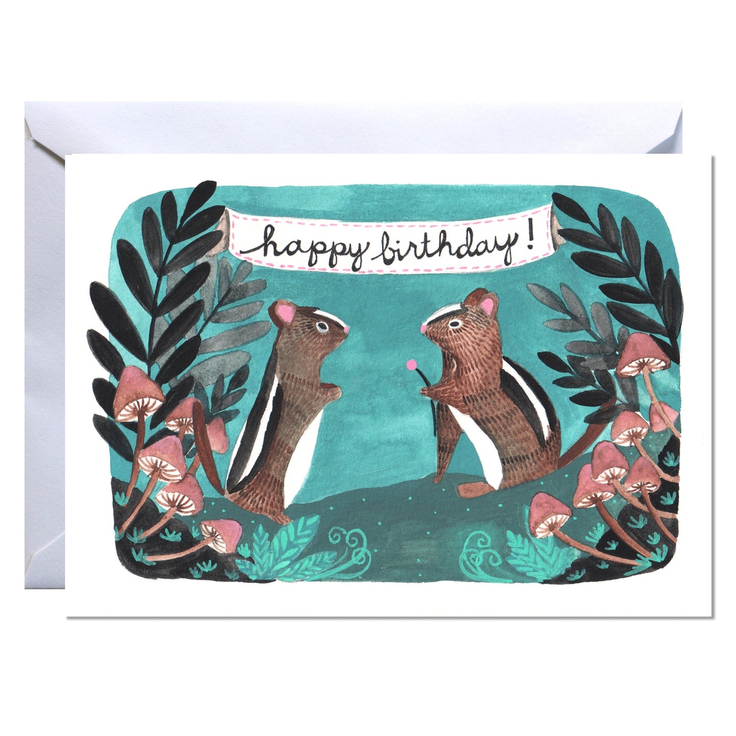 Birthday Card - Chipmunks