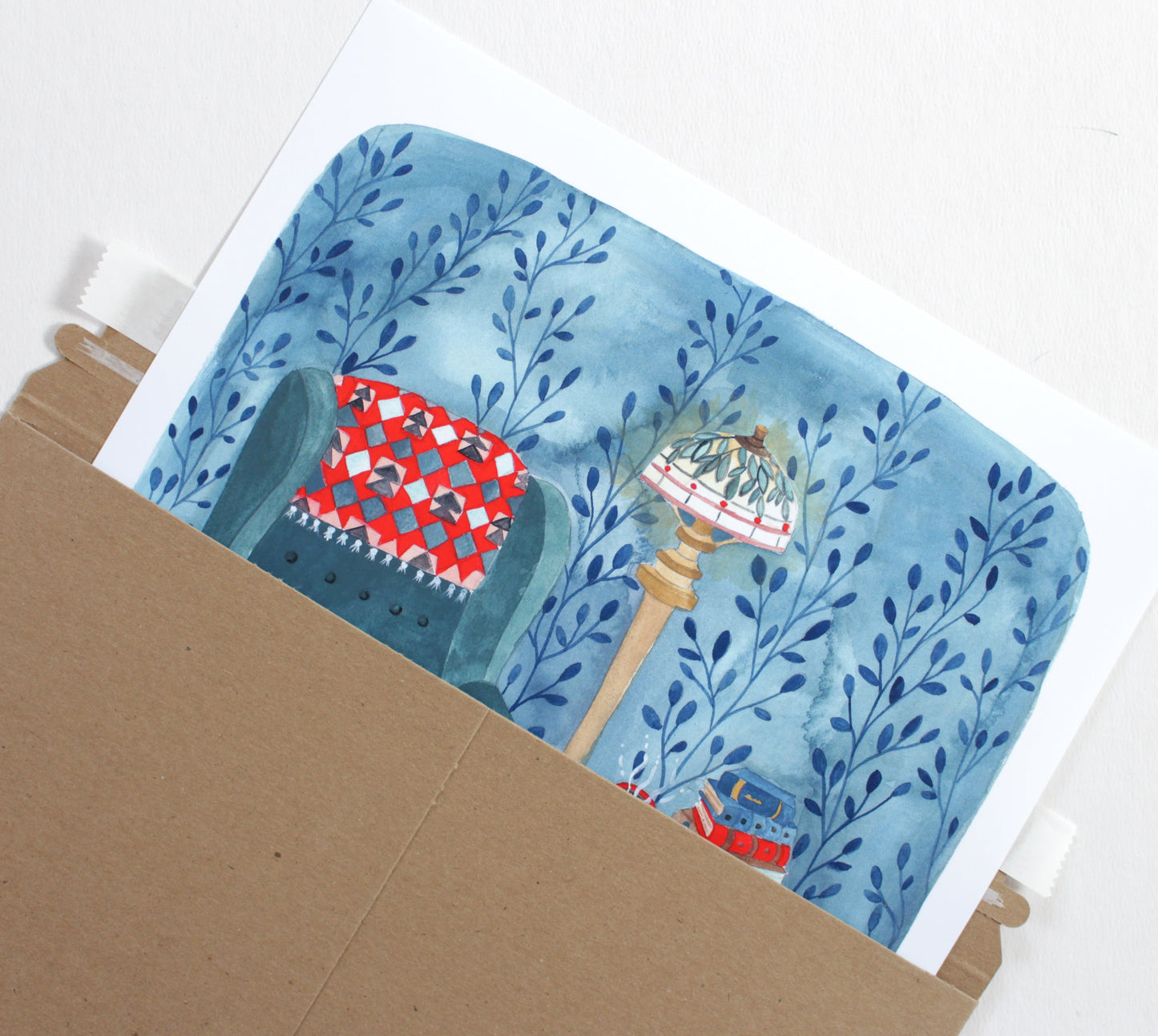 11x14 Print - Cozy Library Dog