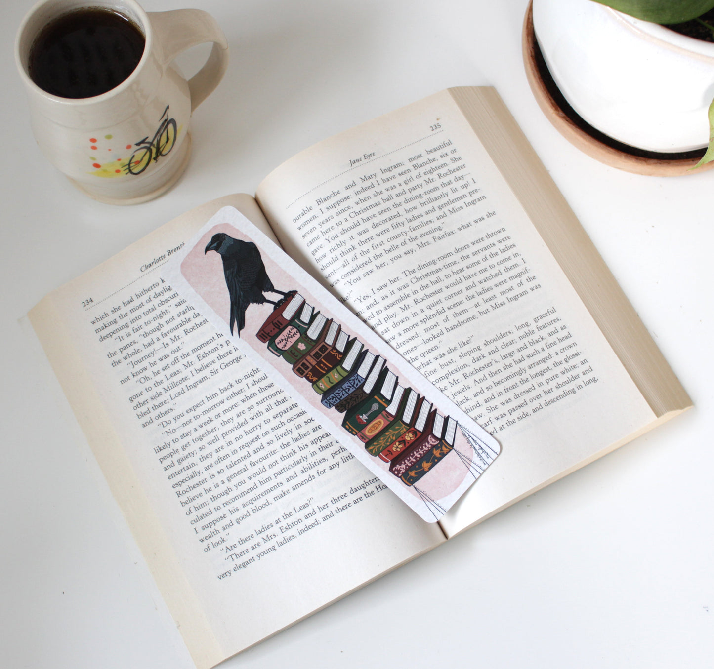 Mystical Crow and Books Bookmark