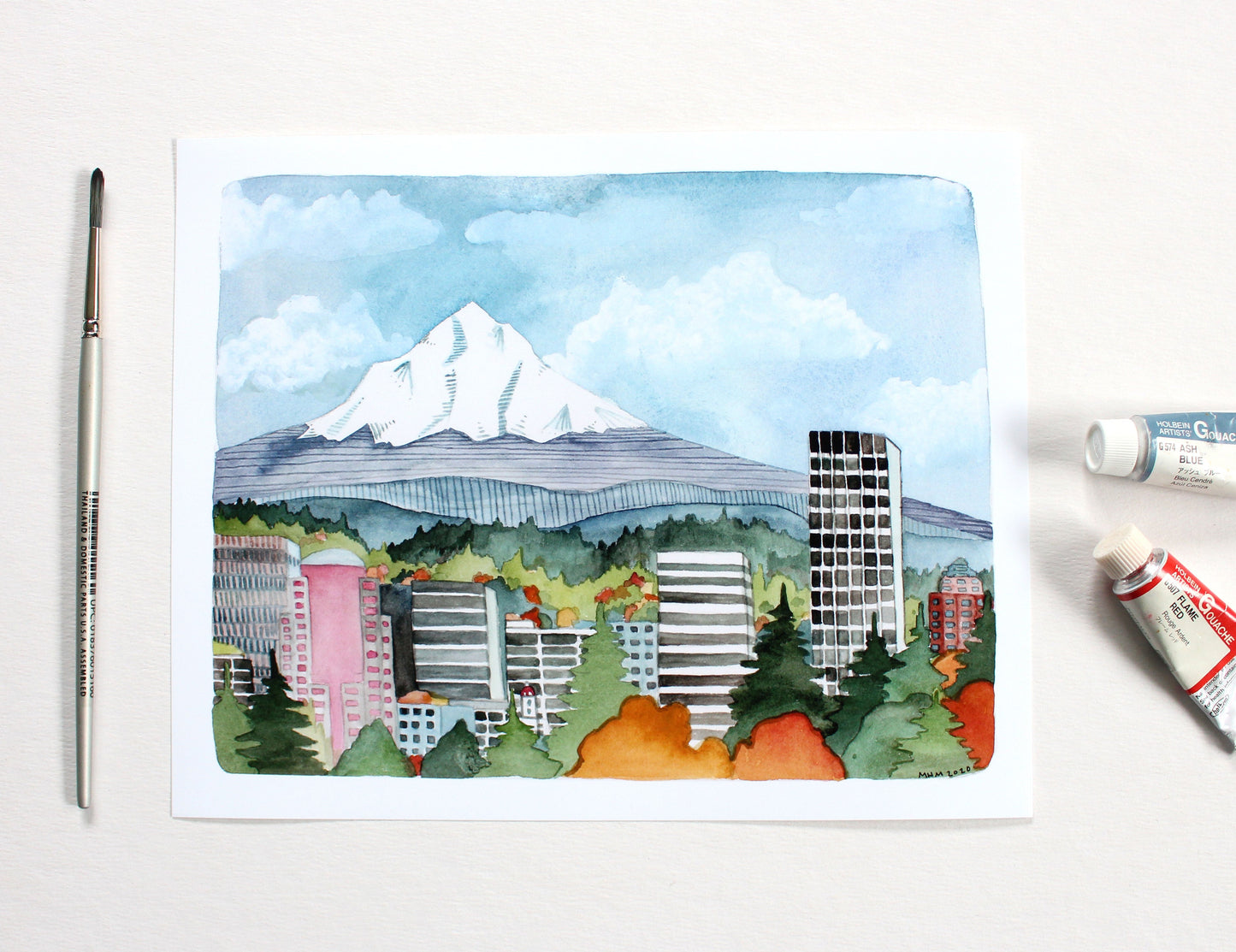 8x10 Print - Portland Skyline