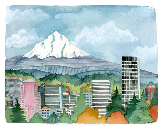 8x10 Print - Portland Skyline