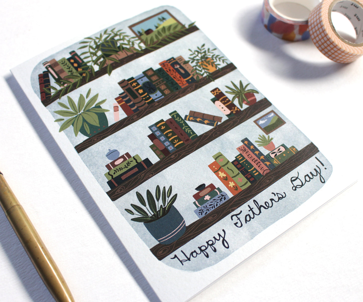 Father's Day Card - Dad's Bookcase