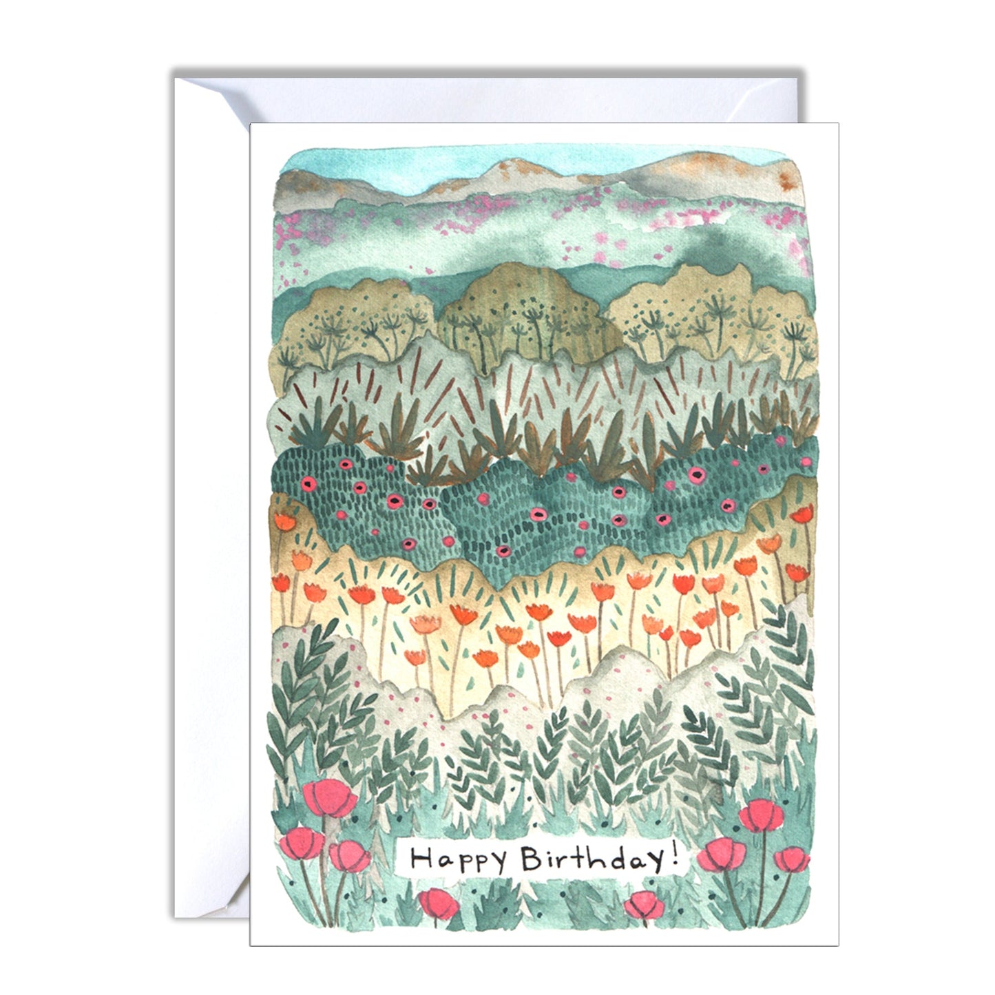 Birthday Card - Floral Fields