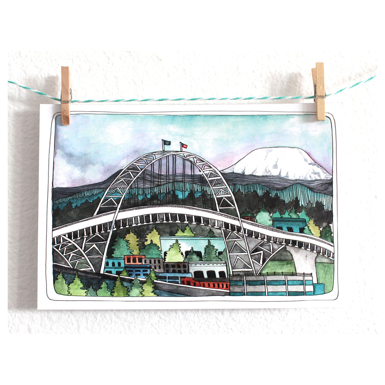 Postcard - Fremont Bridge