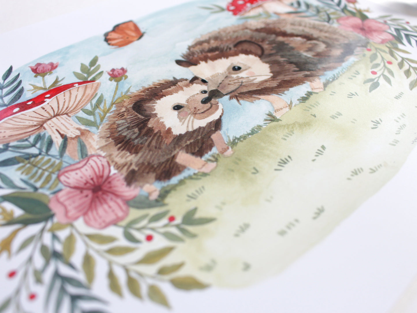 8x10 Print - Two Hedgehogs