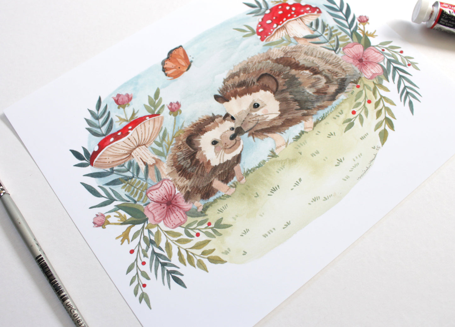 8x10 Print - Two Hedgehogs