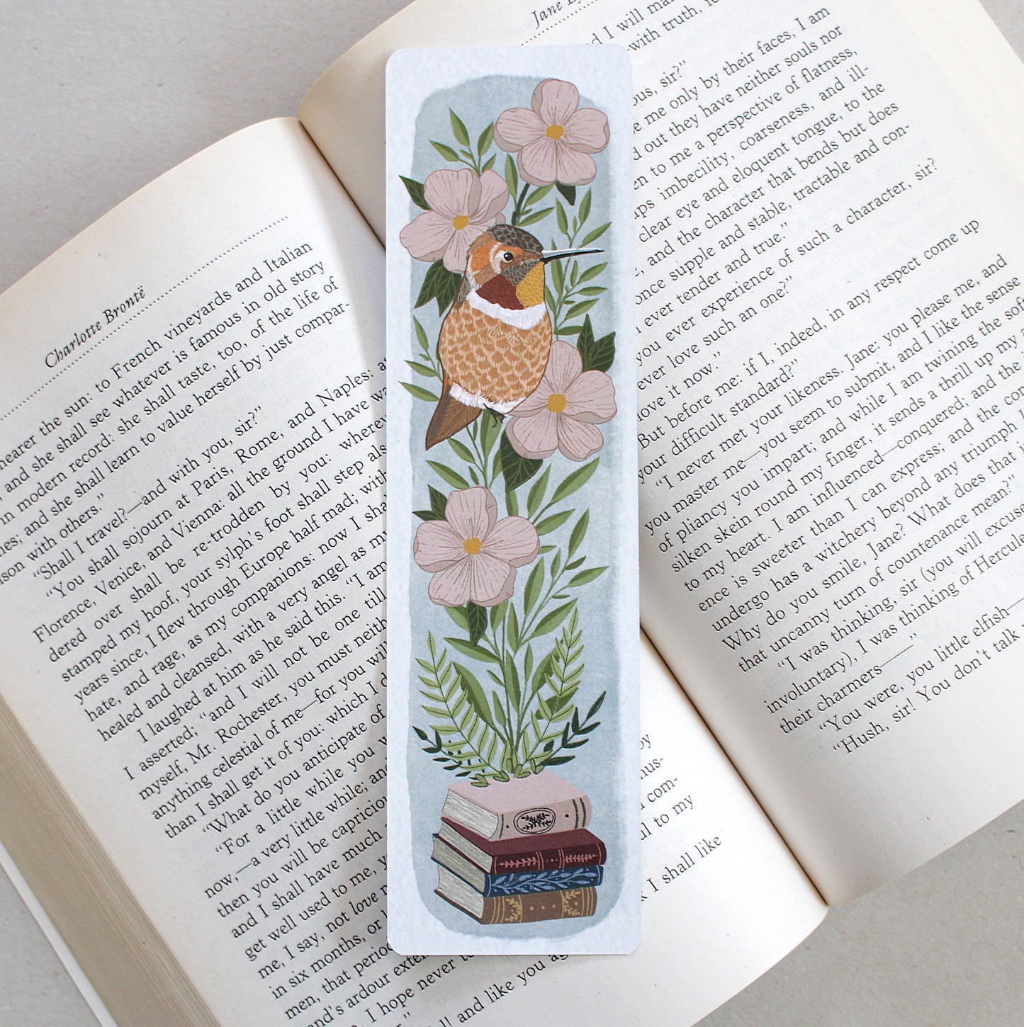 Illustrated Hummingbird Bookmark