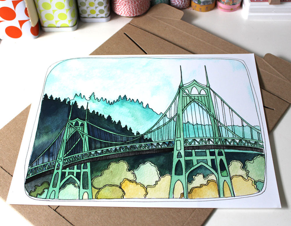 11x14 Print - St Johns Bridge