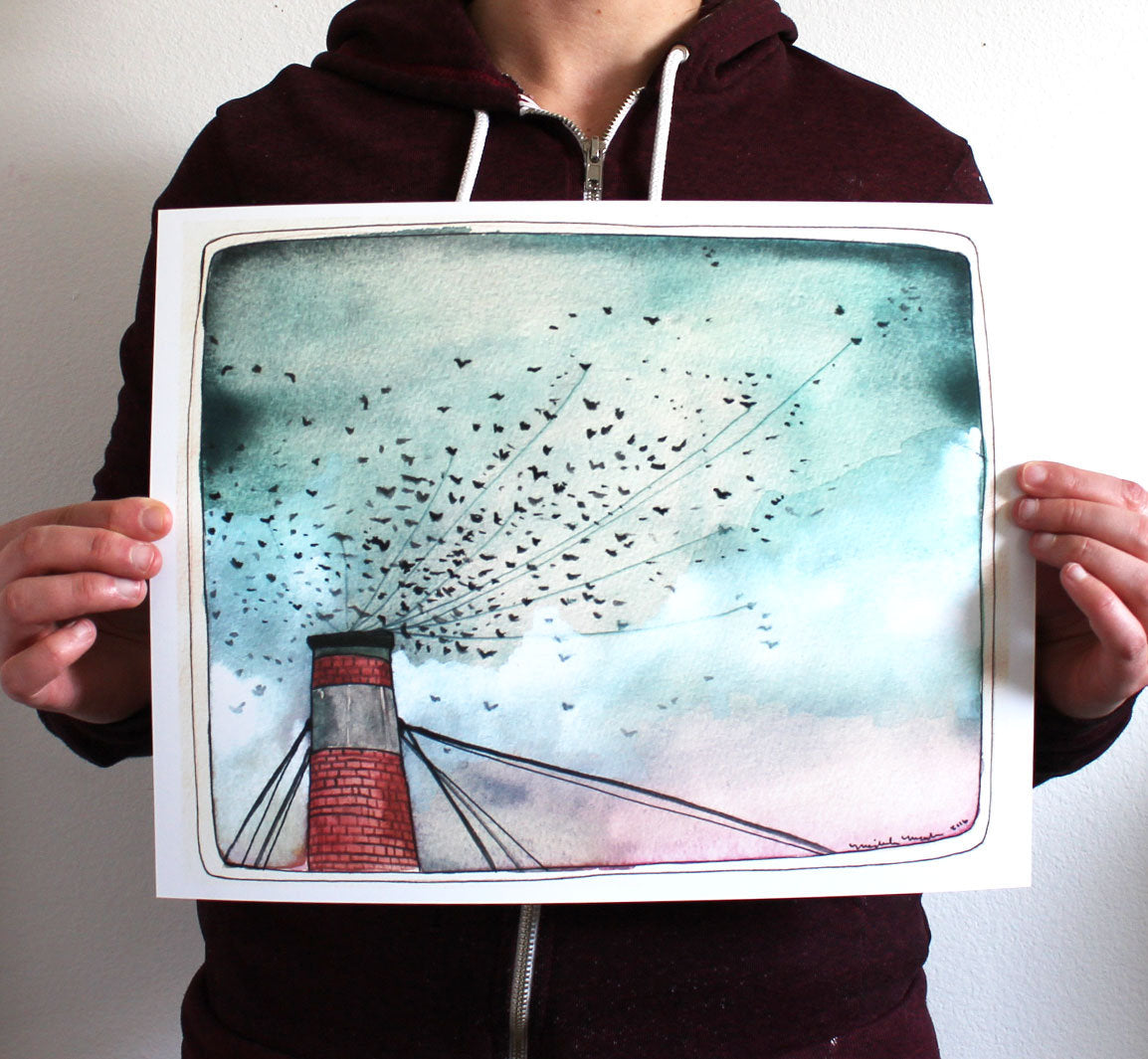 11x14 Print - Portland's Chapman Swifts