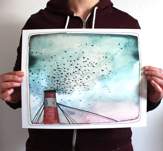 11x14 Print - Portland's Chapman Swifts