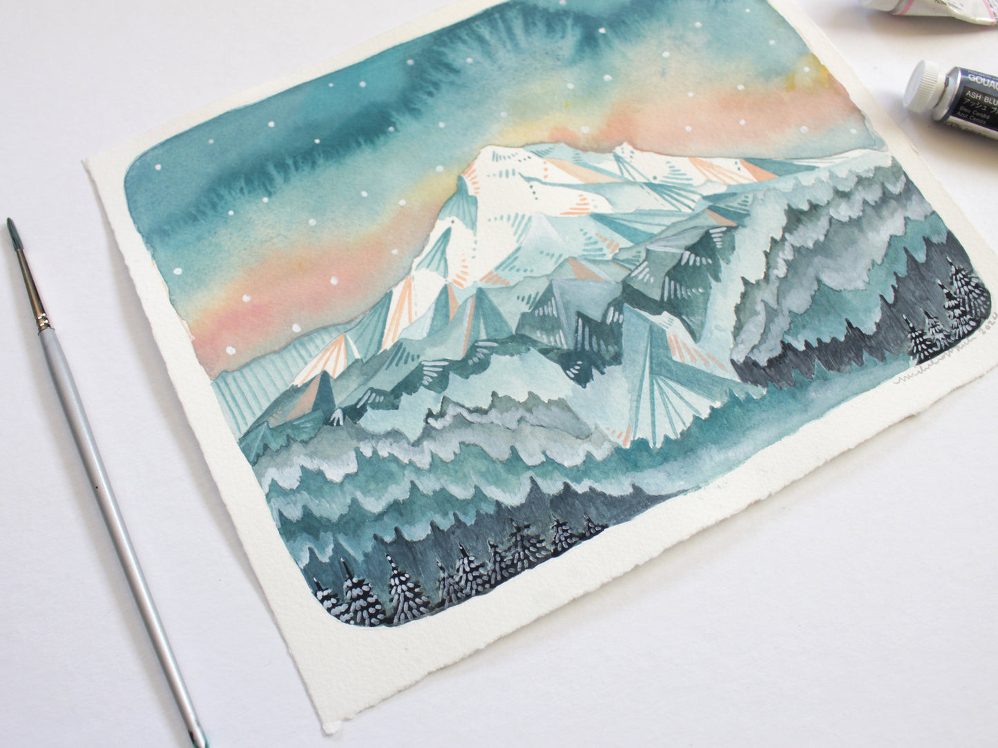 Original Watercolor Painting - Mt Hood