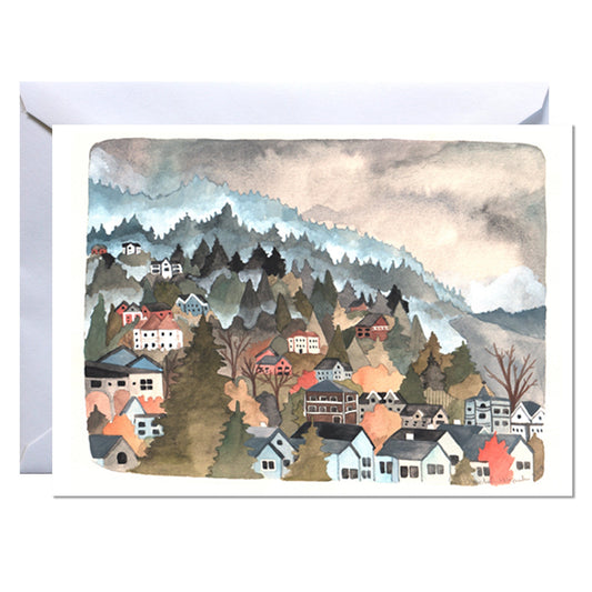 Portland Oregon Blank Greeting Card