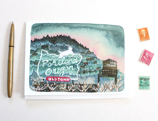 Holiday Card - Portland, Oregon Holiday Sign