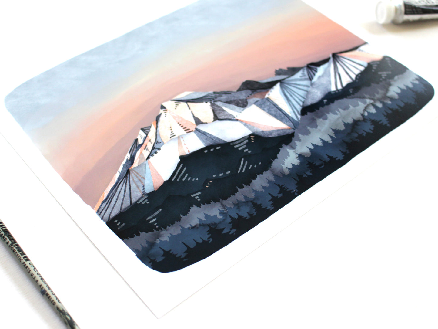 8x10 Print - Mt Rainer Illustration
