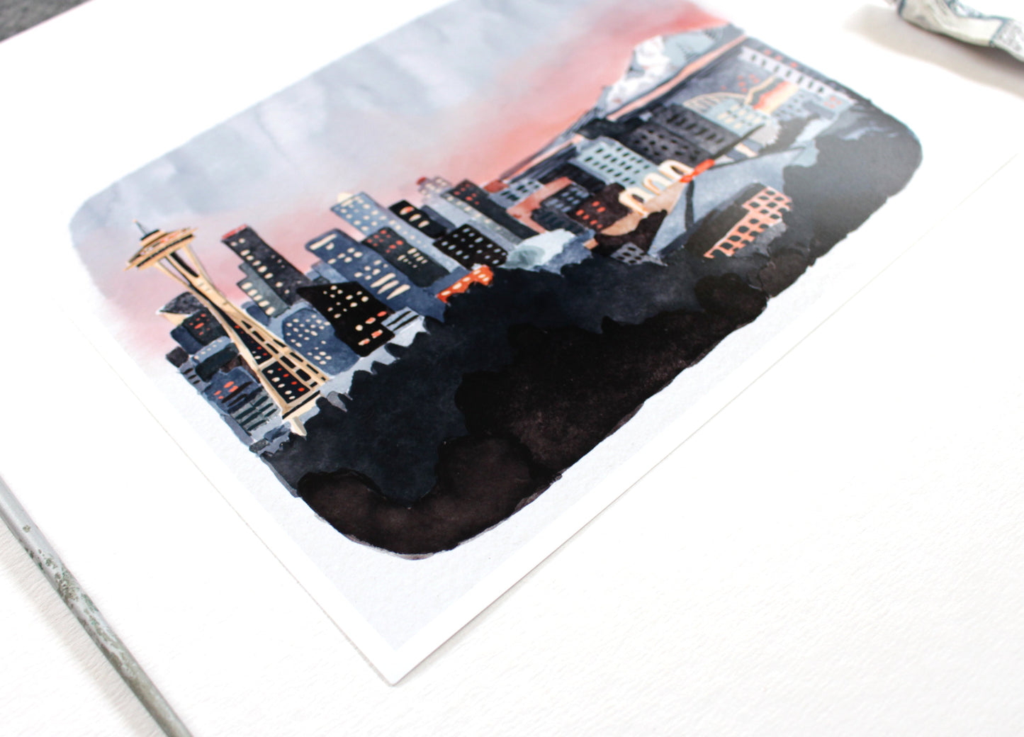8x10 Print - Seattle Washington Skyline