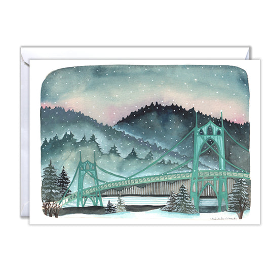 Snowy St Johns Bridge