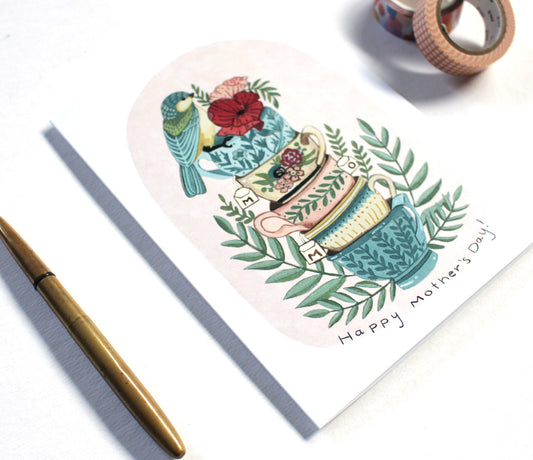 Mother's Day Card - Tea Cups