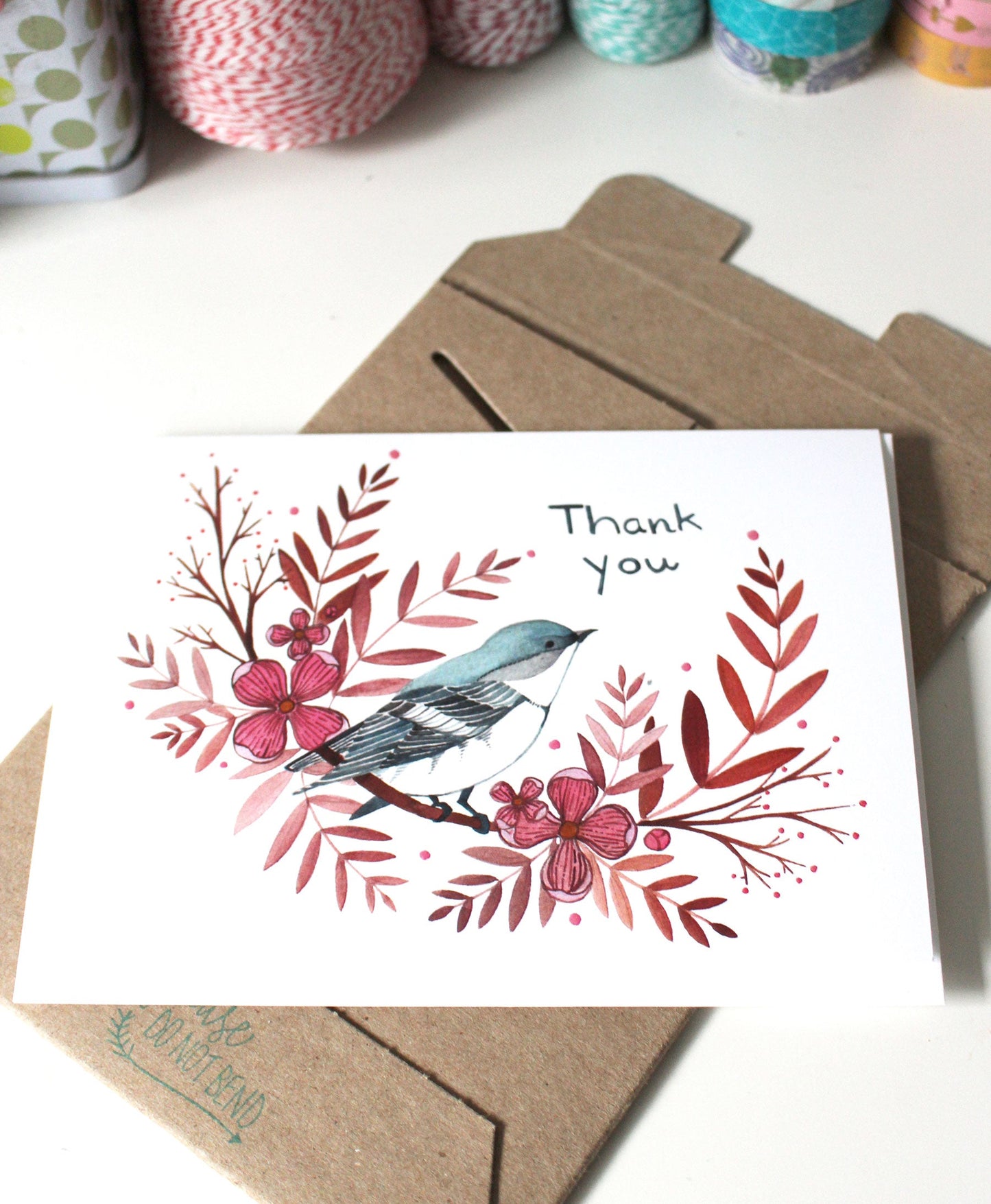 Thank You Card - Blue Bird