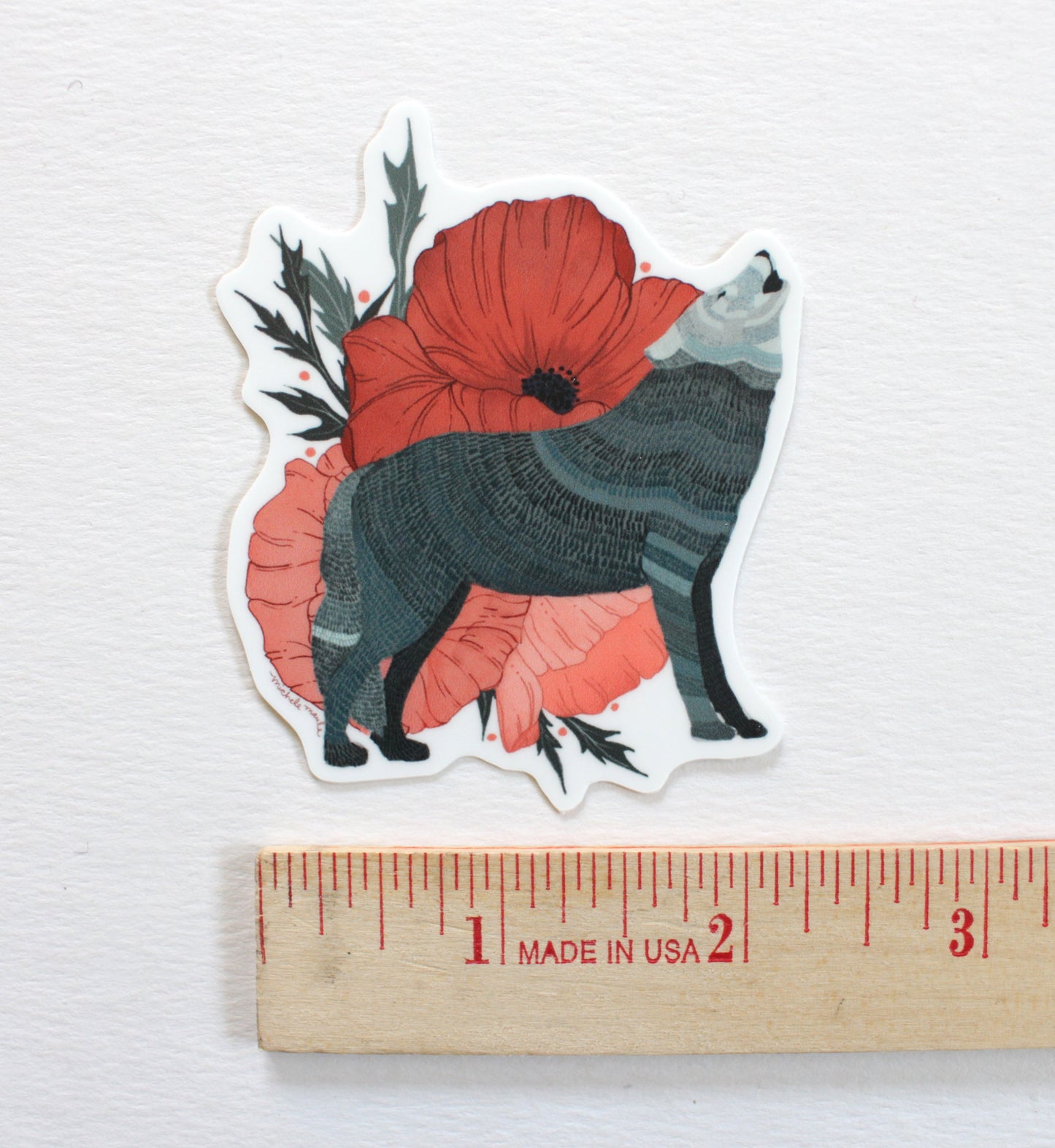 Single Sticker - Grey Wolf