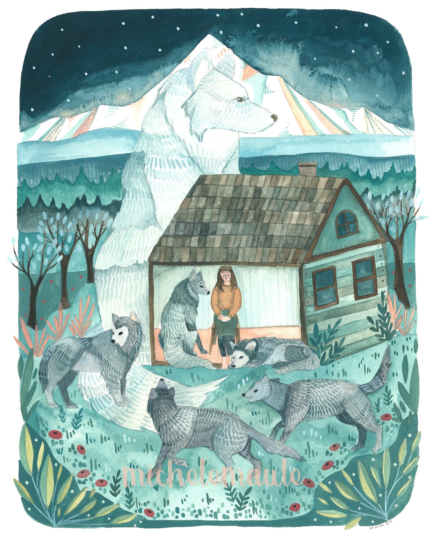 11x14 Print - Wolves at the Door