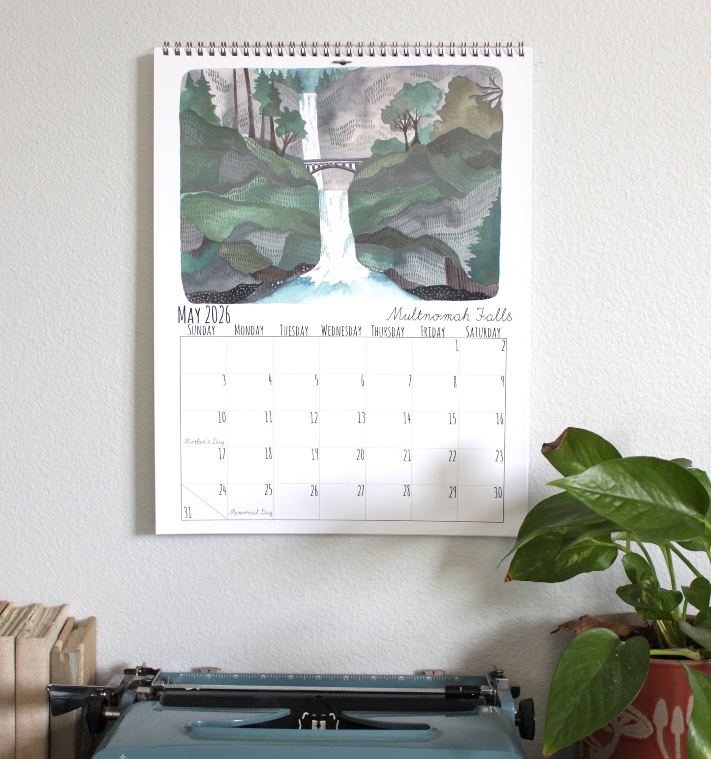 2026 Illustrated Oregon Wall Calendar