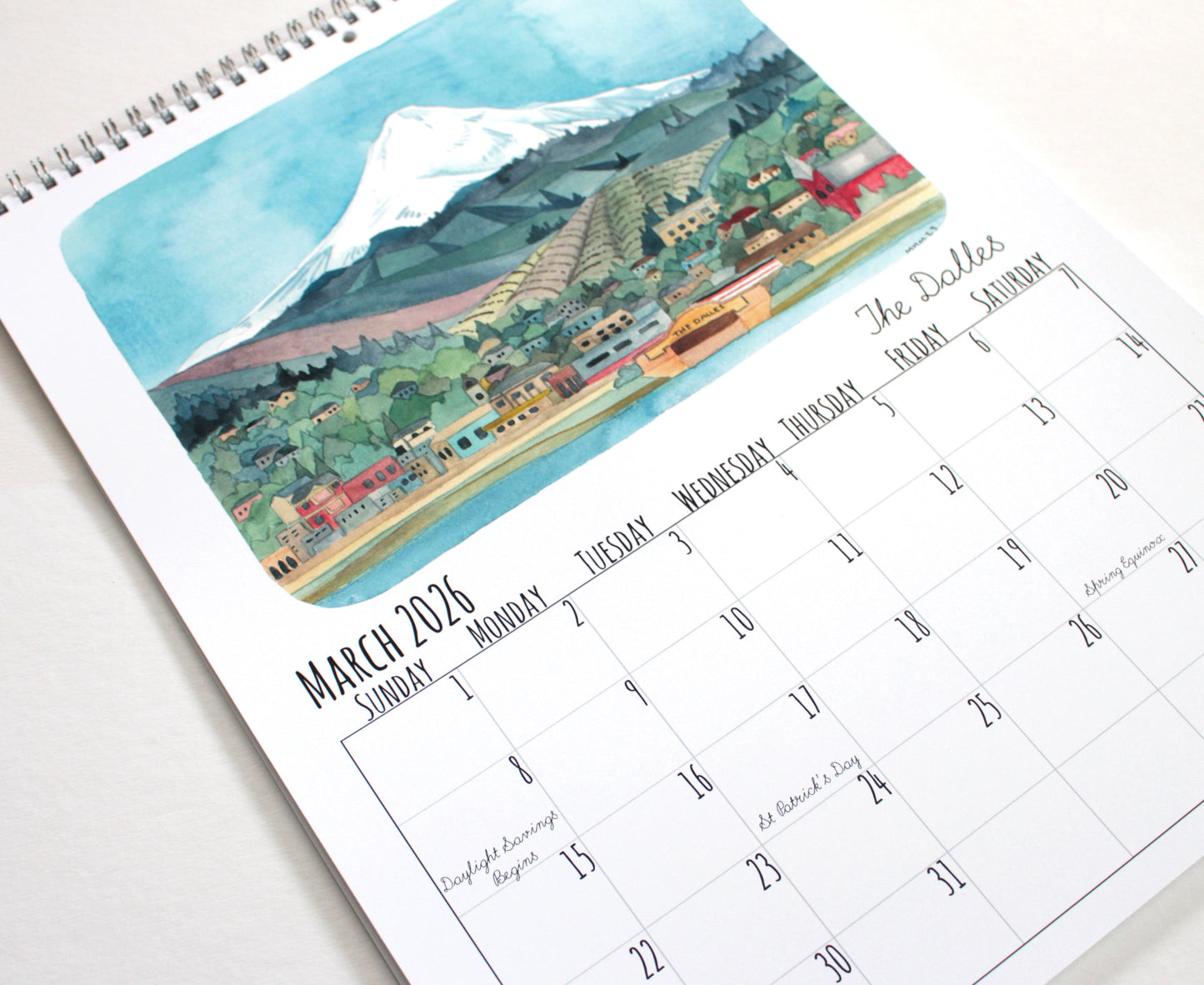 2026 Illustrated Oregon Wall Calendar
