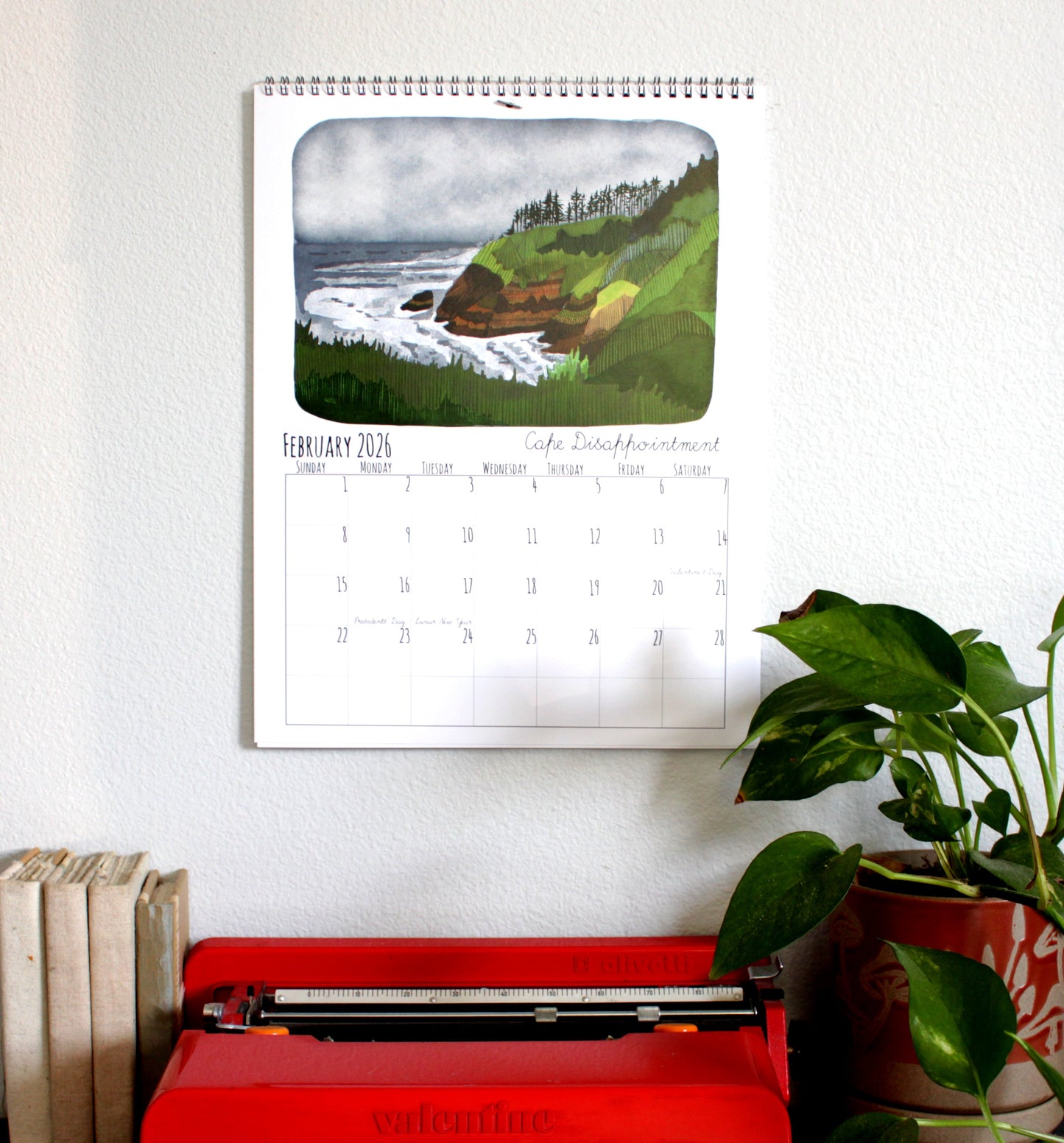 2026 Illustrated Washington State Wall Calendar
