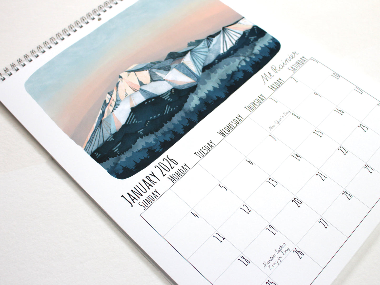 2026 Illustrated Washington State Wall Calendar