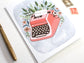 Thank You Card - Pink Typewriter