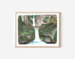 11x14 Waterfall Art Print for Nature Lovers - Multnomah Falls