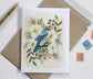 Hand Illustrated Scrub Jay Card - Perfect for Bird Watchers