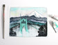 St Johns Bridge with Mt Hood - 8x10" Print