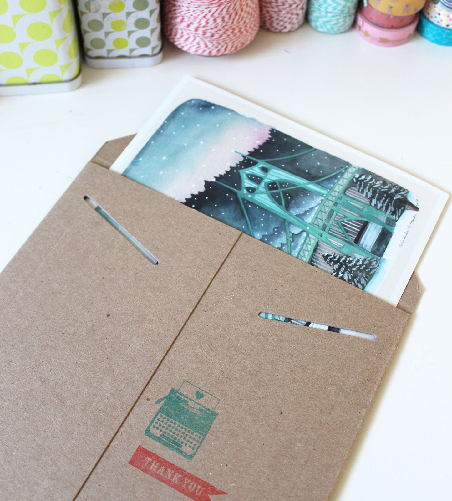 8x10 Print - Snowy St Johns Bridge