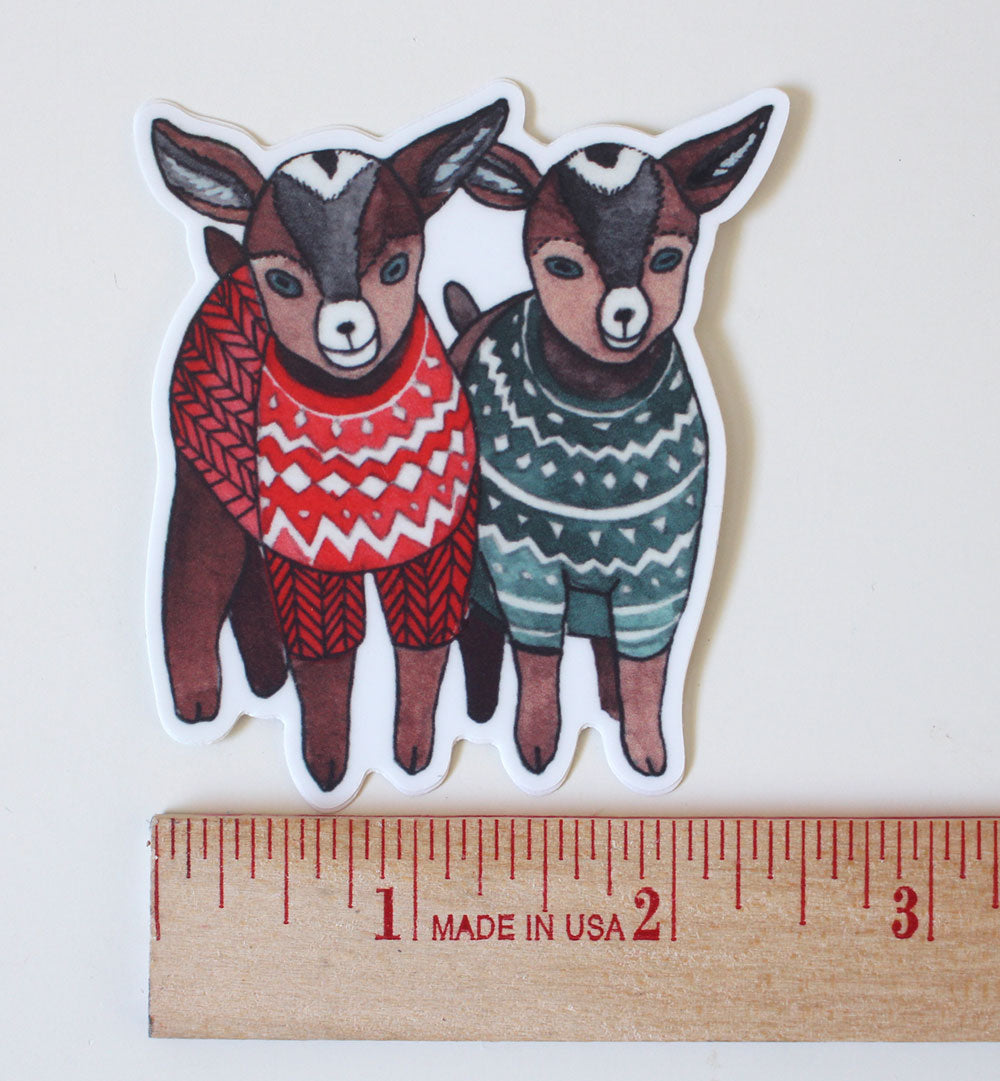 Set of Three Baby Goats in Sweaters Stickers
